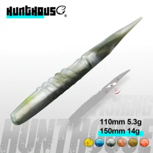 Hunthouse layers Soft Fishing Lure Floating 6PCS/4PCS Silicone Bait 110mm 150mm Rattling Tail For Pike Bass Fish Tackle LW231
